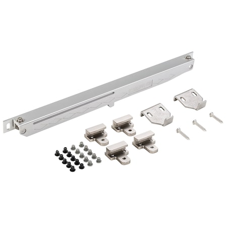 National Hardware National Hardware Satin Nickel Silver Plastic Sliding Door Hardware Kit 1 pk N187-082